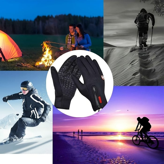 🧤 Winter Touchscreen Riding Gloves – Waterproof & Fleece Lined
