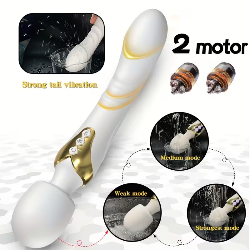 Advanced G-Point Style Wand Massager with Dual Motor Technology