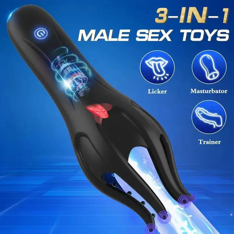 Vibrating Penis  Men'Health Trainer 3-in-1