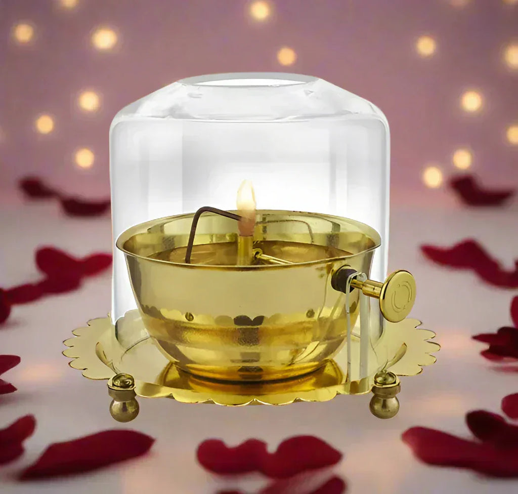 Shree Akhand Jyot Diya & Cover (not for sale)