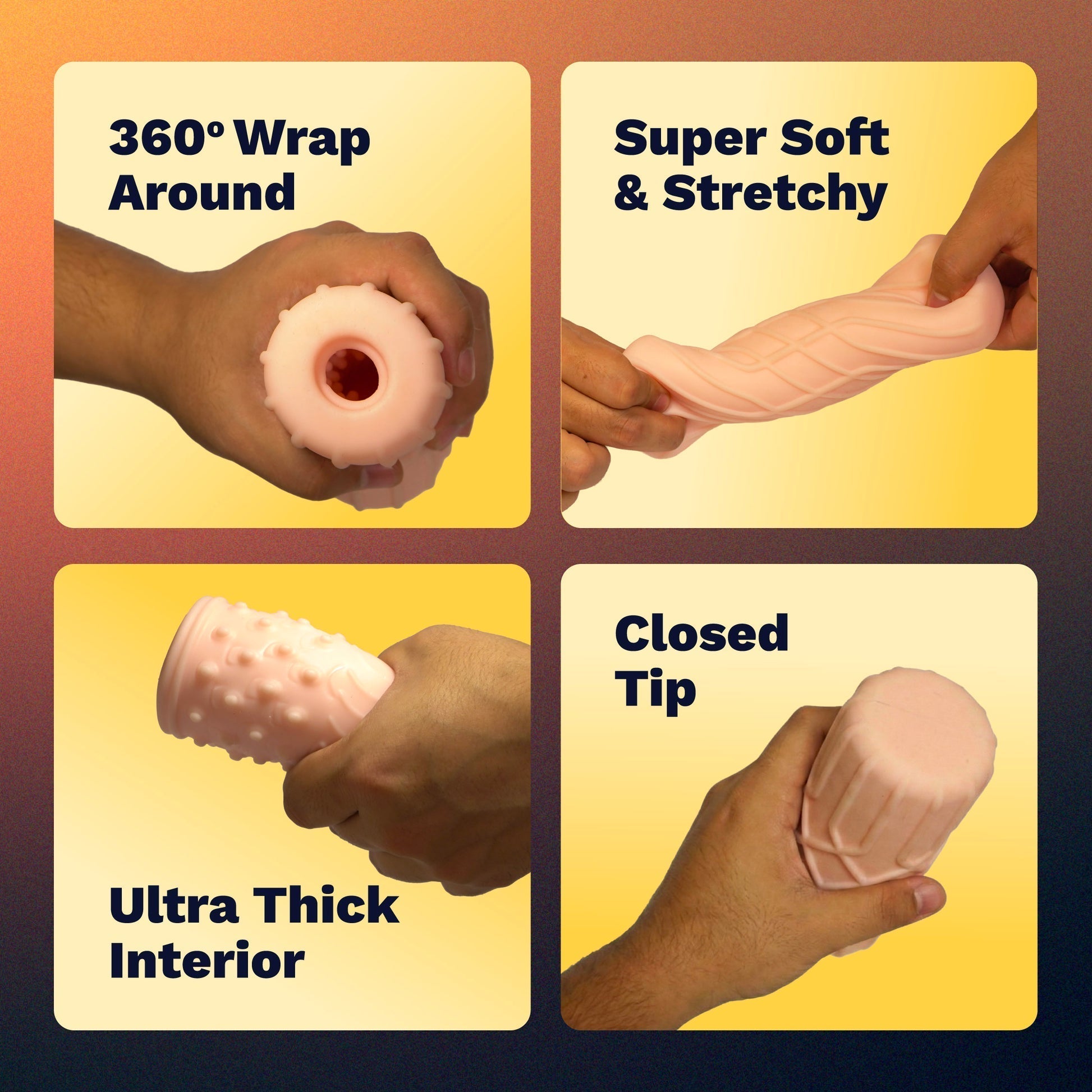 Grip close-ended stroker