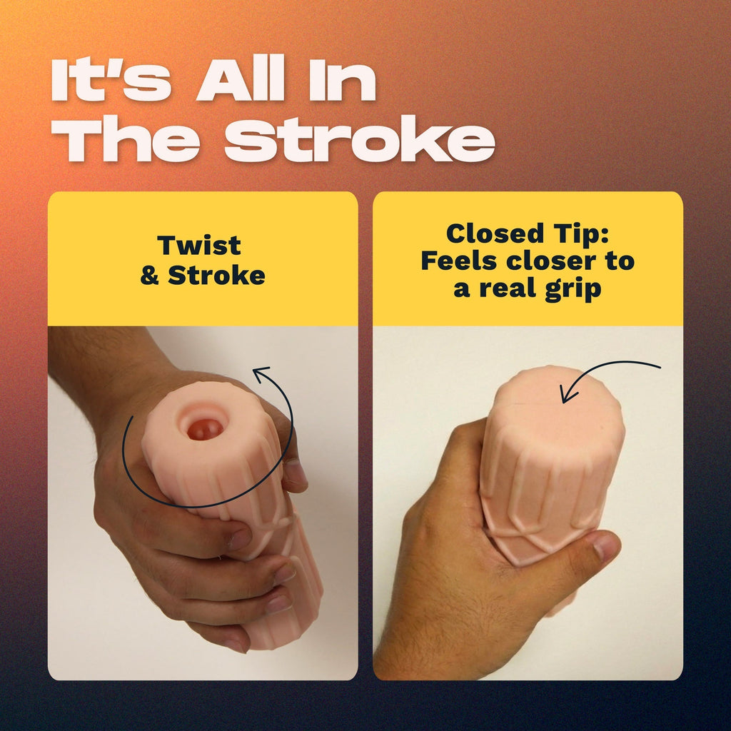 Grip close-ended stroker
