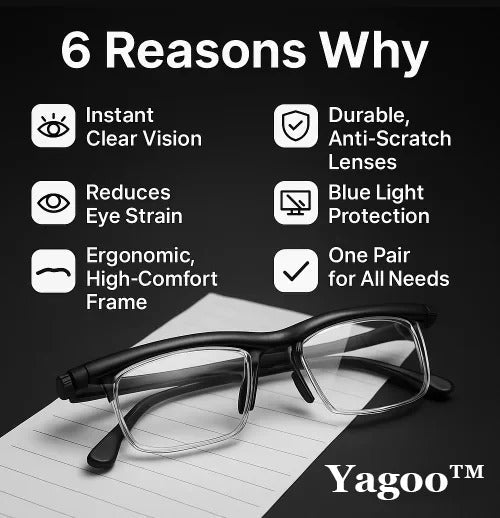 ADJUSTABLE FOCUS GLASSES NEAR AND FAR SIGHT