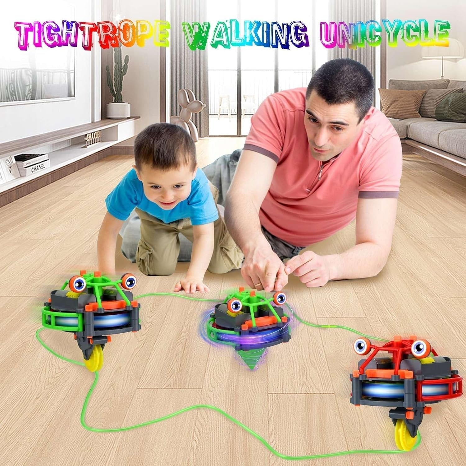 Gyroscope Toy for Kids - Tightrope Unicycle Toy, Spinner Toys