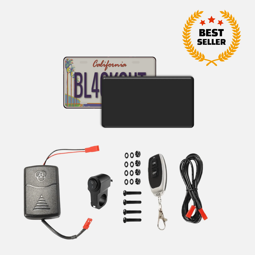 Blackout License Plate Cover — Sleek. Discreet. Universal Fit.