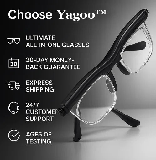 ADJUSTABLE FOCUS GLASSES NEAR AND FAR SIGHT