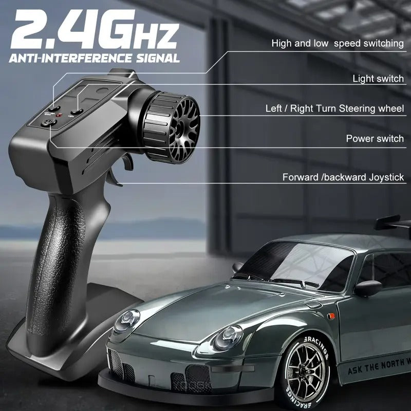 Porche 911 High-Speed 4WD Drift RC Car (1:24 Scale)